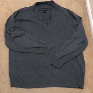 Mens Dockers 1/4 zip sweater. Dk gray size 2XL